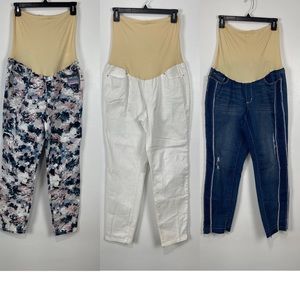 Bundle Flutter & kick Maternity Skinny Ankle jeans Size 14